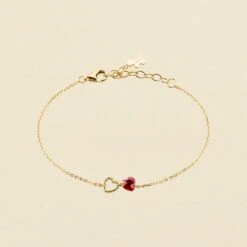 Bracelet Souple BEGUIN - Rouge / Doré