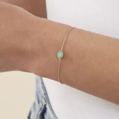 Bracelet Souple ATMA - Amazonite/ Jaune -Femini Boutique 02490079 780 TU M2