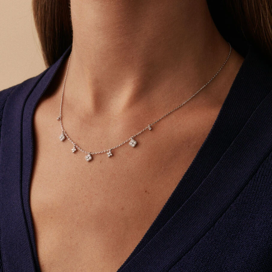 Collier Ras Du Cou BELOVED - Cristal / Argenté 4 Collier Ras Du Cou BELOVED - Cristal / Argenté – Image 2