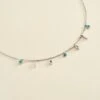 Collier Ras Du Cou LUCKY EYE - Turquoise / Argenté -Femini Boutique 02623702 650 TU 01
