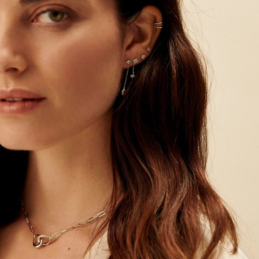 Collier Ras Du Cou GEMINI - Cristal / Argenté 4 Collier Ras Du Cou GEMINI - Cristal / Argenté – Image 2