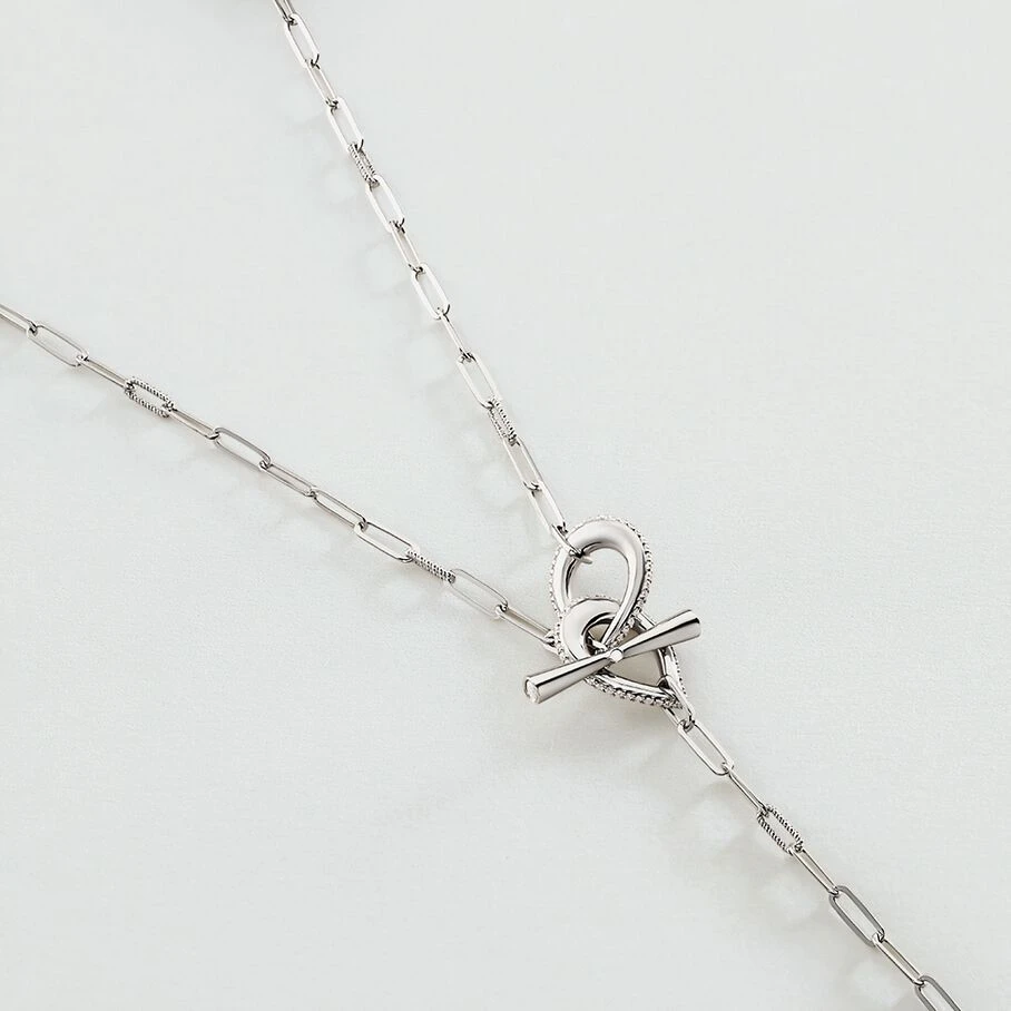 Sautoir GEMINI - Cristal / Argenté 2 Sautoir GEMINI - Cristal / Argenté