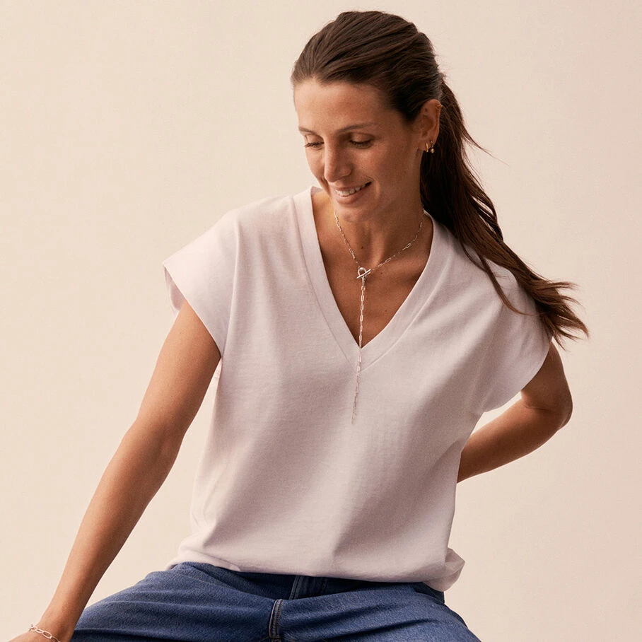 Sautoir GEMINI - Cristal / Argenté 4 Sautoir GEMINI - Cristal / Argenté – Image 3