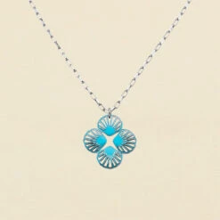 Sautoir COQUIPOP - Bleu / Argenté