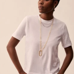 Collier Mi-long CHAIN - Argenté -Femini Boutique 02651375 064 TU M2