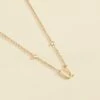 Collier Ras Du Cou LETTRE U - Cristal / Doré