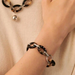 Collier Mi-long BOUCLE - Ecaille / Noir -Femini Boutique 02680142 788 TU M2