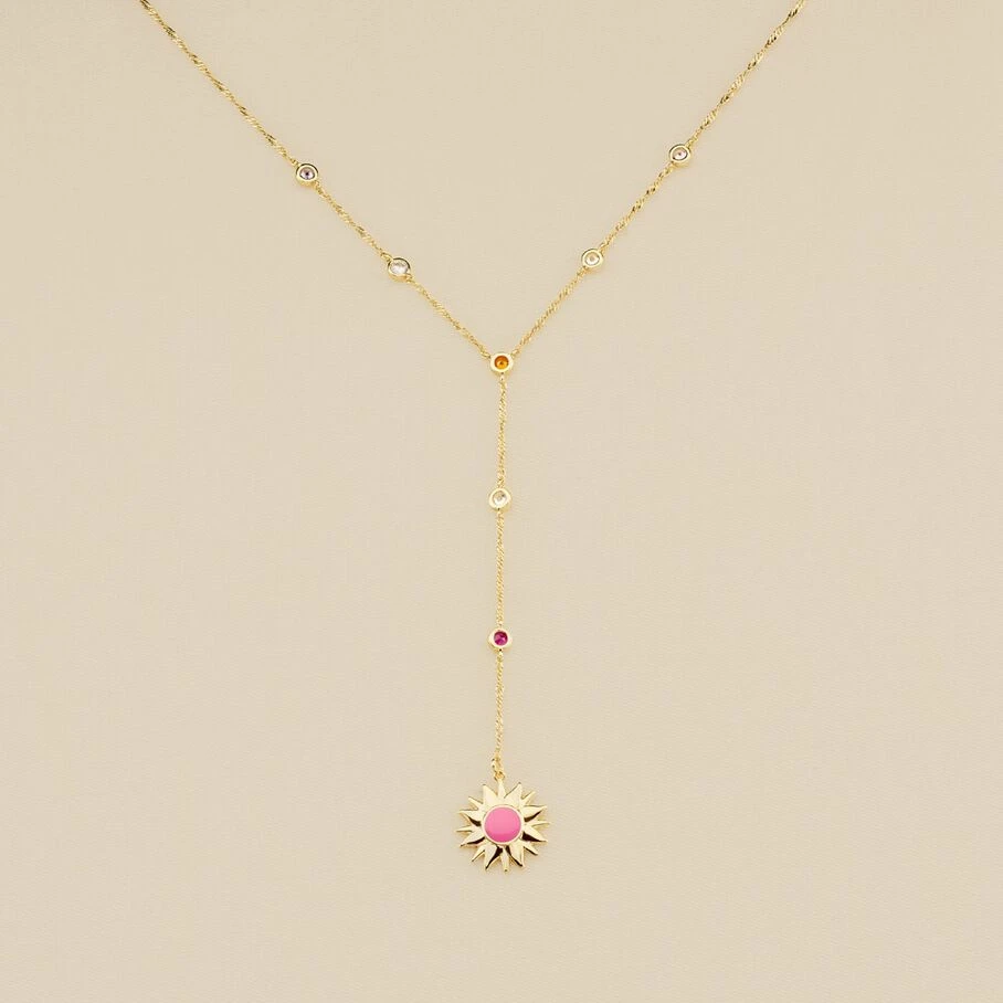 Collier Mi-long RODEO - Multicolore / Doré 3 Collier Mi-long RODEO - Multicolore / Doré