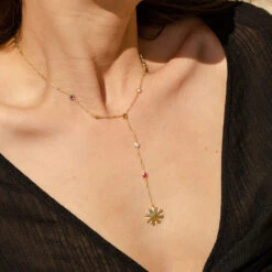 Collier Mi-long RODEO - Multicolore / Doré 9 Collier Mi-long RODEO - Multicolore / Doré -Femini Boutique 02680191 256 TU M2