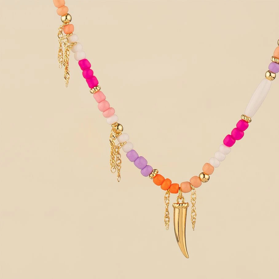 Sautoir RODEO - Multicolore / Doré 4 Sautoir RODEO - Multicolore / Doré – Image 2