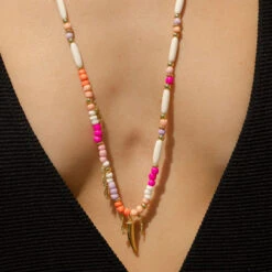 Sautoir RODEO - Multicolore / Doré 9 Sautoir RODEO - Multicolore / Doré -Femini Boutique 02680196 256 TU M2
