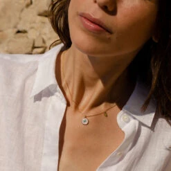 Collier Ras Du Cou CYCLADES - Rose Pâle/ Doré -Femini Boutique 02681160 895 TU M2