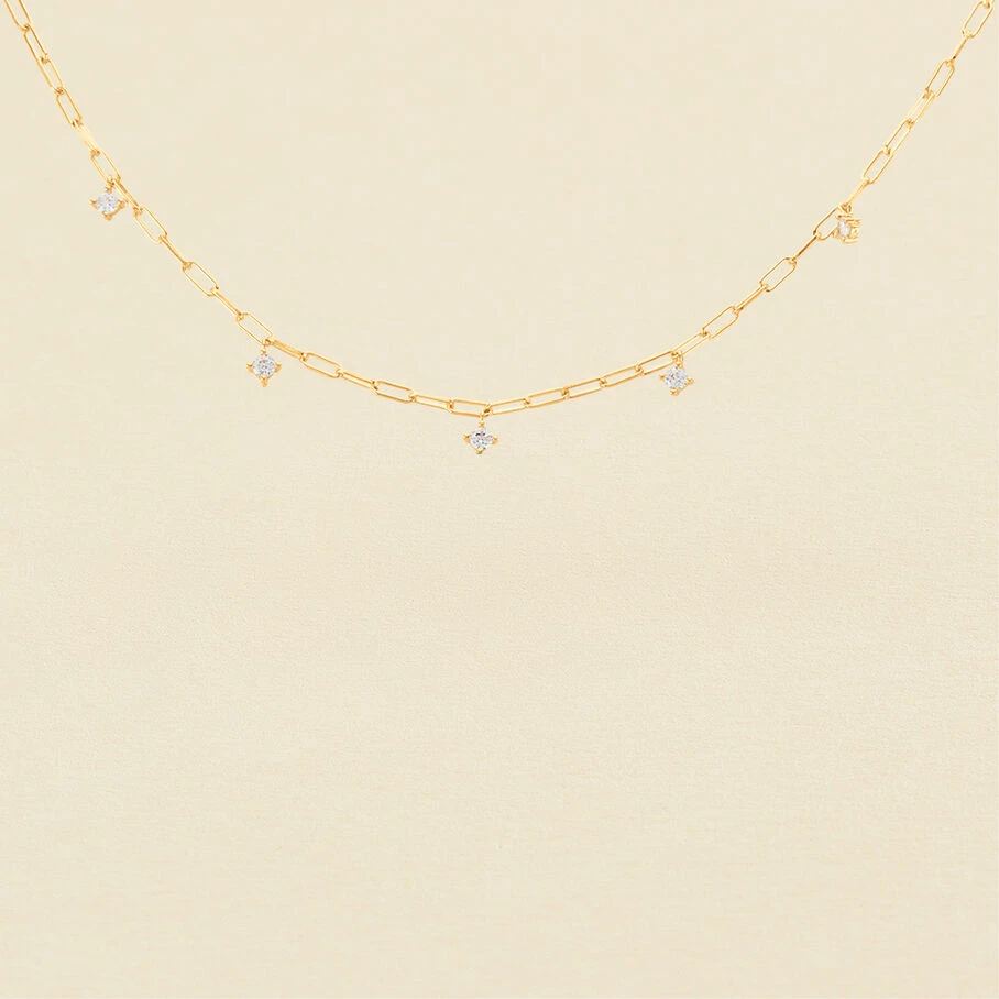 Collier Ras Du Cou HERA - Cristal / Doré 3 Collier Ras Du Cou HERA - Cristal / Doré