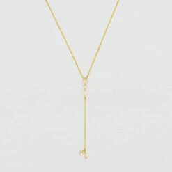 Collier Mi-long PETILLE - Cristal / Doré