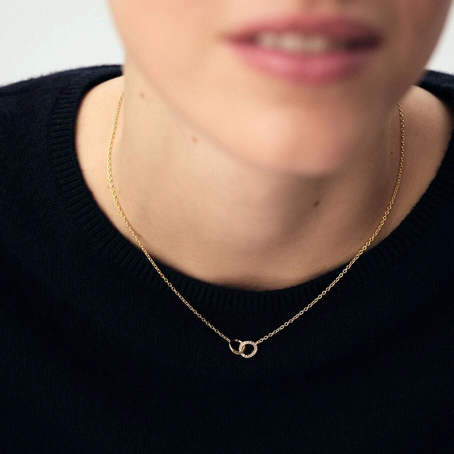 Collier Ras Du Cou RONDOU - Cristal / Doré 4 Collier Ras Du Cou RONDOU - Cristal / Doré – Image 2