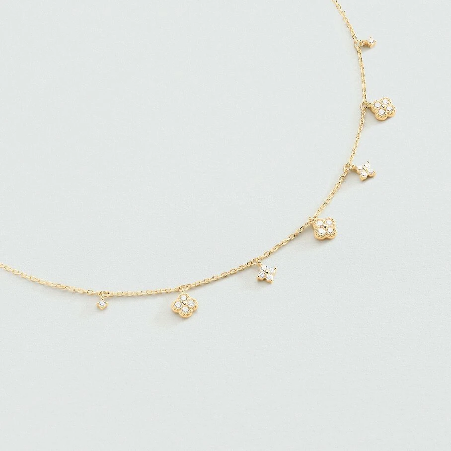 Collier Ras Du Cou BELOVED - Cristal / Doré 3 Collier Ras Du Cou BELOVED - Cristal / Doré