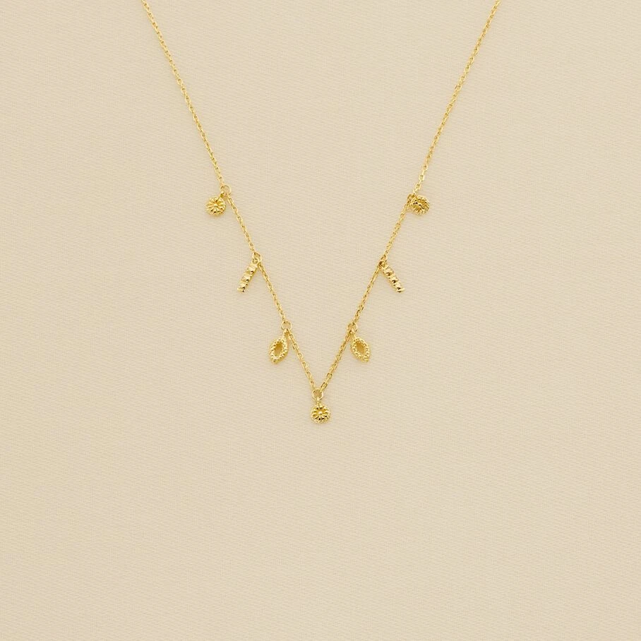 Collier Ras Du Cou LUCKY EYE - Vert / Doré 3 Collier Ras Du Cou LUCKY EYE - Vert / Doré – Image 2