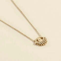 Collier Mi-long LUCKY EYE - Vert / Doré -Femini Boutique 02690130 658 TU 02