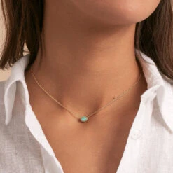 Collier Ras Du Cou ATMA - Amazonite/ Jaune 8 Collier Ras Du Cou ATMA - Amazonite/ Jaune -Femini Boutique 02690136 780 TU M1